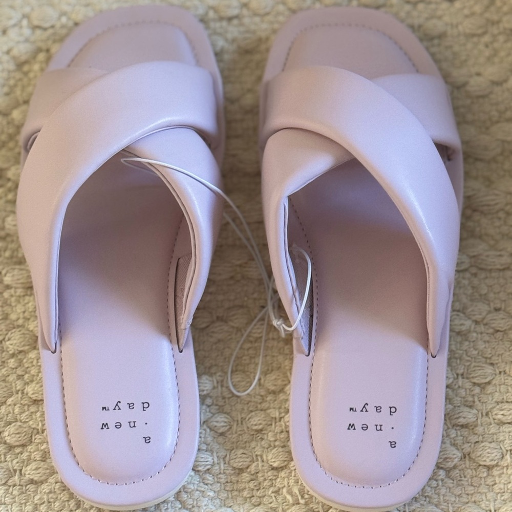A New Day Pink Sandals with Elastic Straps